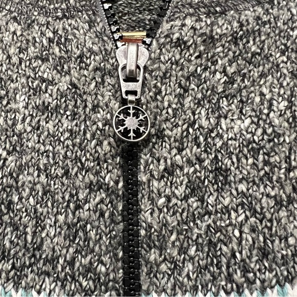 Woolrich Zip Front Sweater Gray Sheep Women’s Size XL Grannycore Cottagecore EUC - Picture 4 of 8